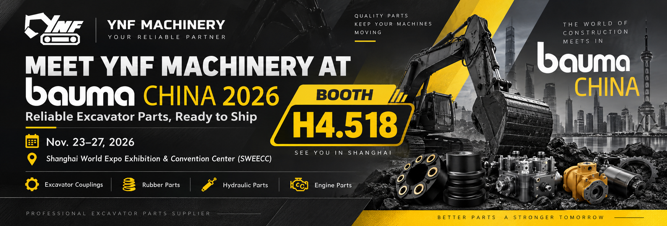 Latest company blogs about Meet YNF Machinery at bauma CHINA 2026 – Visit Us at Booth H4.518