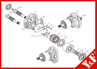 Buy Komatsu Excavator Hydraulic Parts for HPV35 / 55(PC60/120/200/300-3/5/PC400/PC650 Piston Pump Series online manufacture
