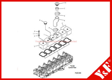 Buy Komatsu Excavator Parts PC200-7 6732-11-8181 GASKET 6130-12-8720 HOSE 6130-12-8610 CAP 6D102 Engine online manufacture