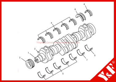 Buy Construction Equipment Komatsu Excavator Parts Crankshaft Ass’y 6732-31-1211 Gear online manufacture