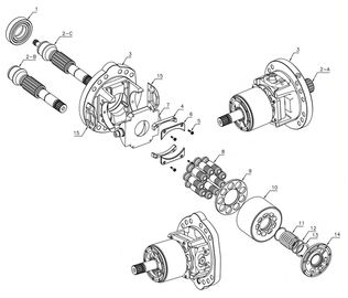 Komatsu Excavator Hydraulic Parts For HPV35 / 55 Piston Pump Series