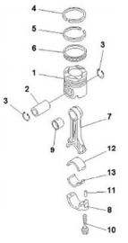 Excavator Engine Piston 6152-32-2510, PC400-7 Parts Engine Piston
